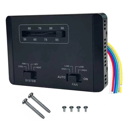 7330F3852 RV Thermostat for RV (Single-Stage, Black)