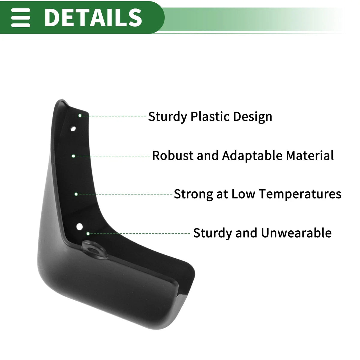 Set of 4 Mud Flaps Splash Guards for Nissan Leaf (2011–2016)