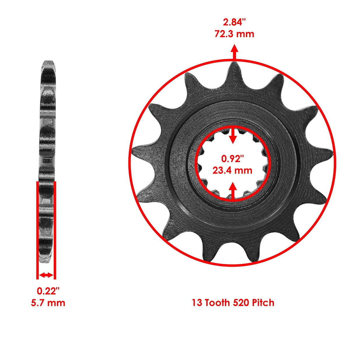 O-Ring Drive Chain & Sprockets Kit for Kawasaki KX450F/KLX450R (2006–2017) EG3029FS168XO