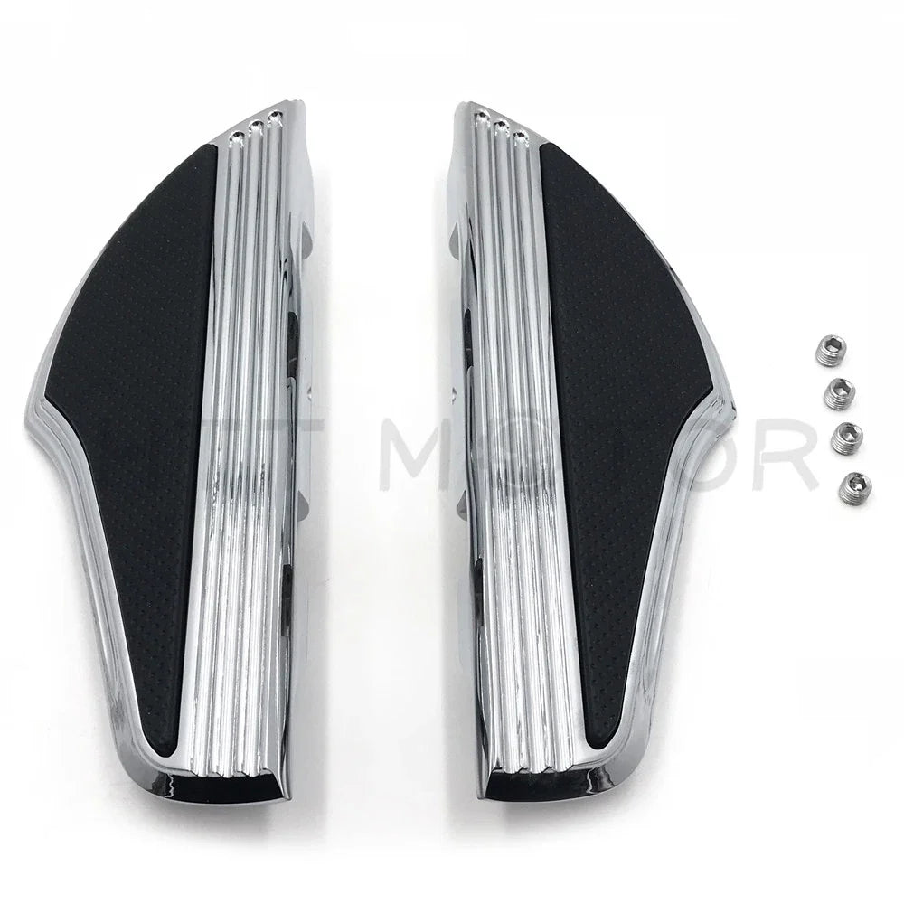 Shark Fin Passenger Footboard for Harley Dyna (2006–2017) & Touring (1986–2019) Chrome