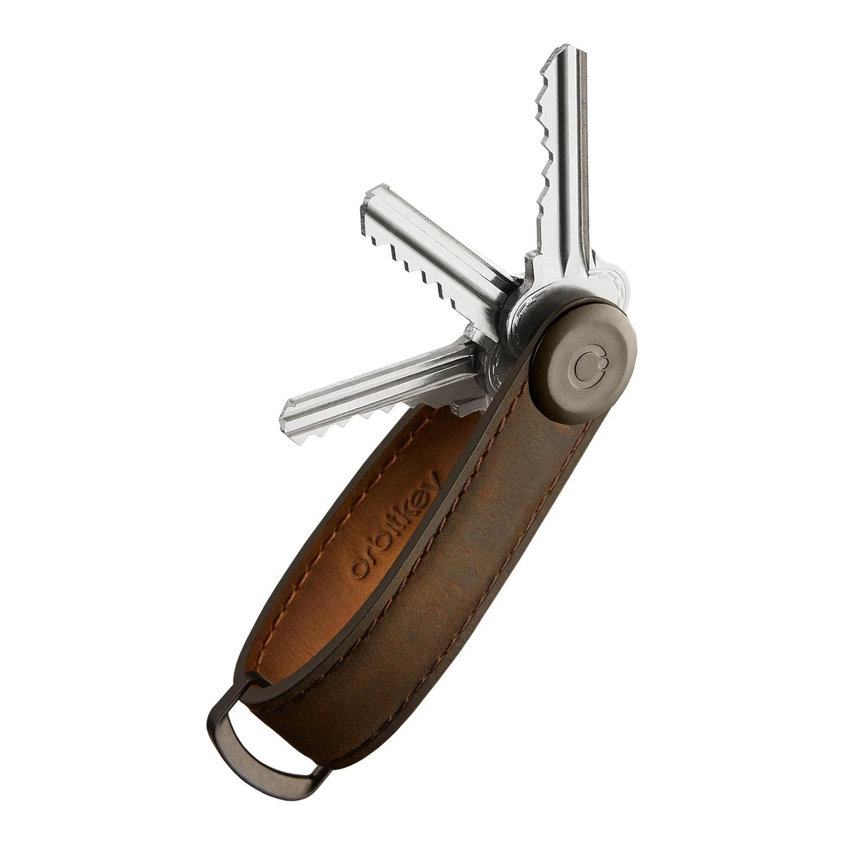 Leather Key Organizer for One Size (Holds Up to 1 Key) - Oak Brown