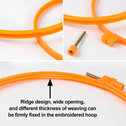 Set of 6 Round Plastic Embroidery Hoops for Cross Stitch