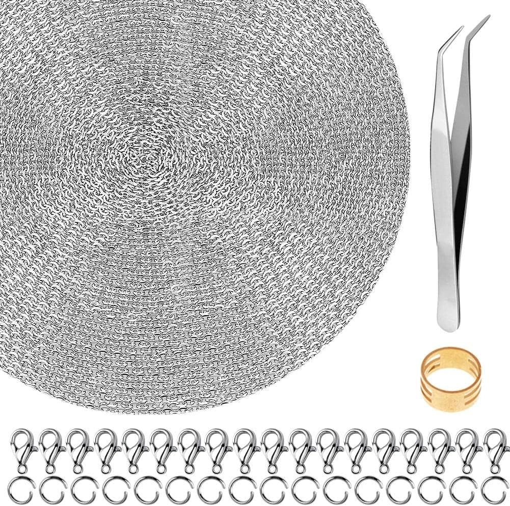 50 Feet Stainless Steel Chains for Jewelry Making