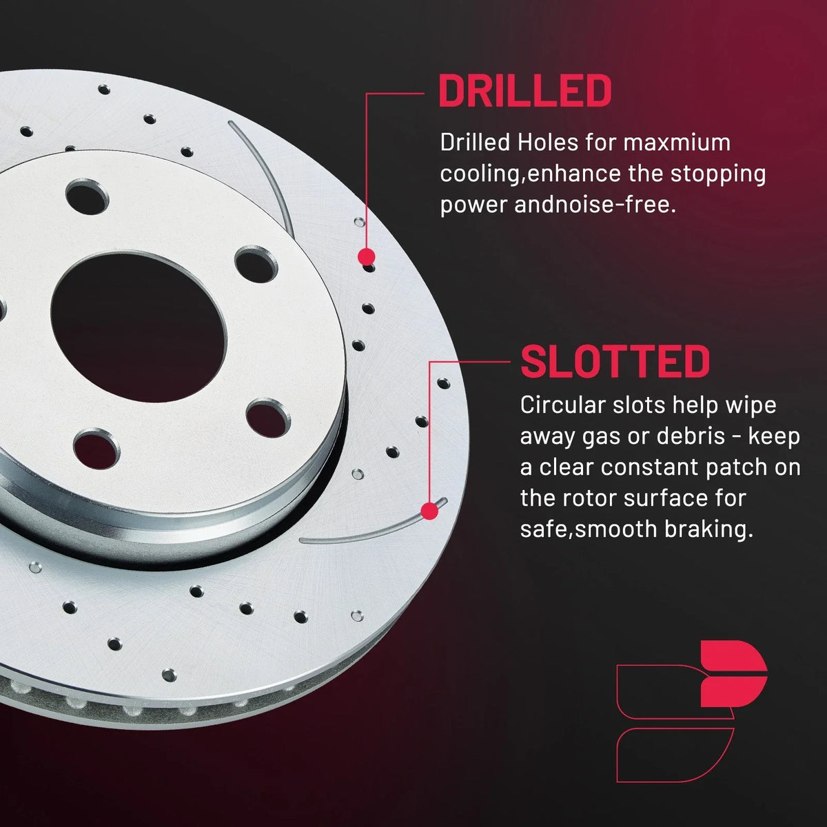 Set of 4 Drilled Brake Rotors & Ceramic Pads for Jeep Wrangler JK (2007–2017)