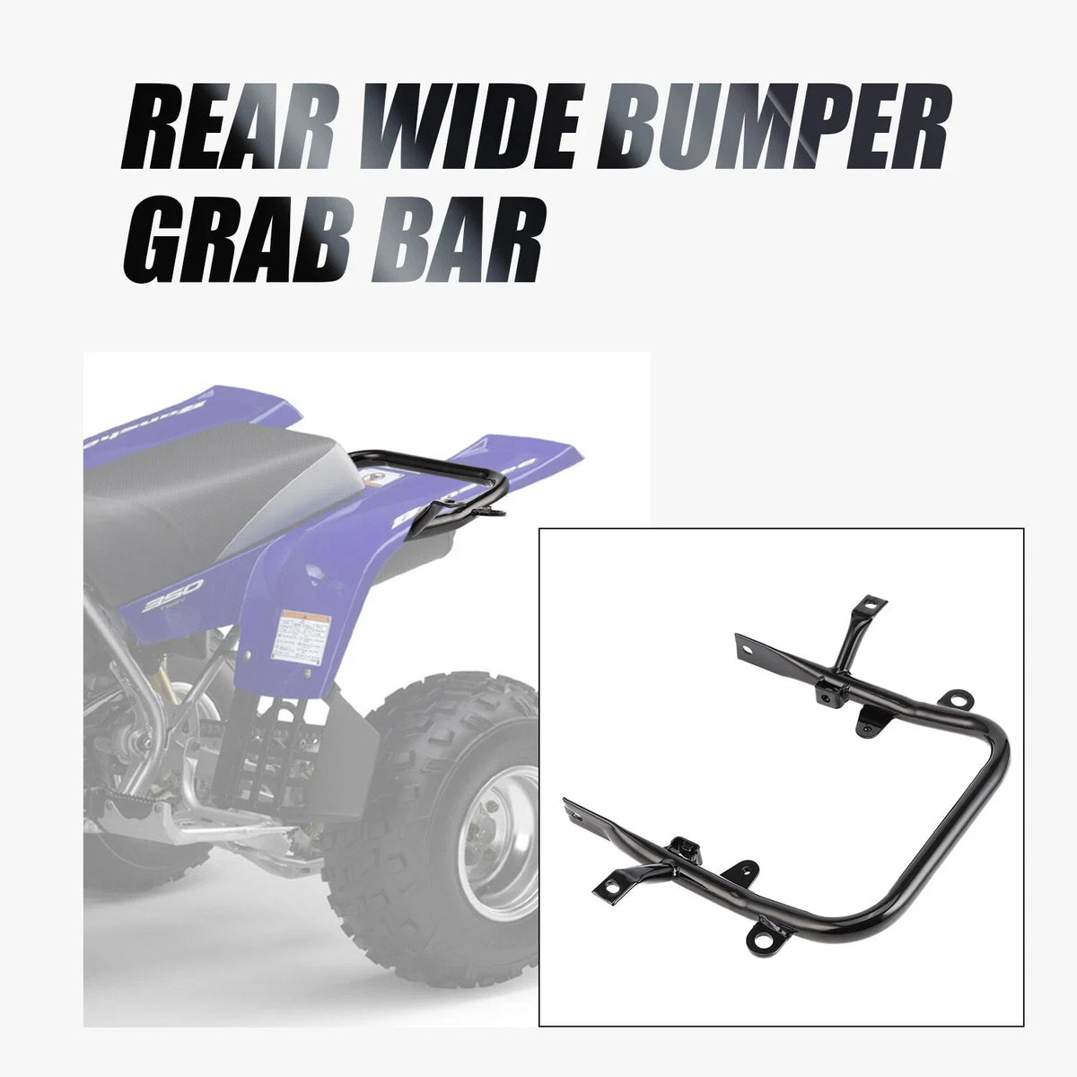 Black Steel Rear Bumper Grab Bar for Yamaha Banshee 350 (1987–2006)