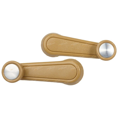 2 x Front/Rear Brown Window Crank Handles for Hilux LN65 YN65 YN67 (1983–1988)