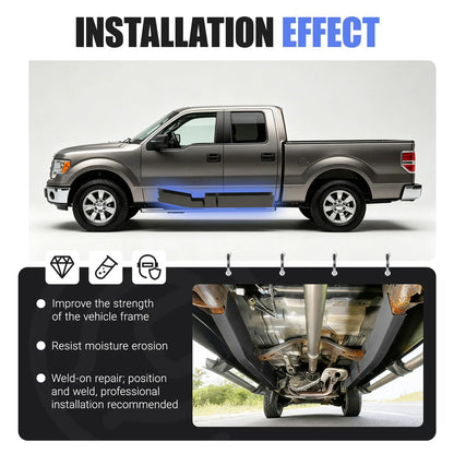 Mid Frame Rail Rust Repair Set for Ford F150 (2004–2008) Super Crew Cab