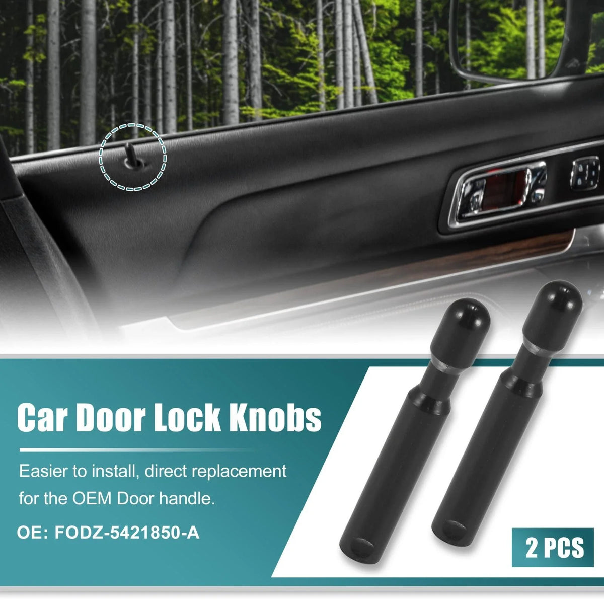 2X Door Lock Knobs for Ford F-150 (2004–2014)