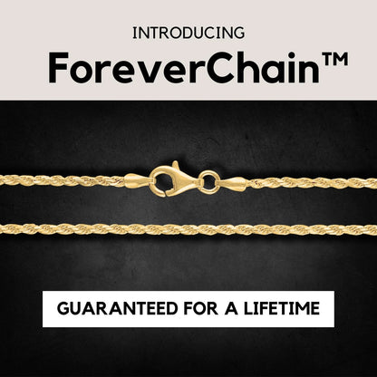 Gold Rope Chain Necklace for Women Men Plated 925 Sterling Silver