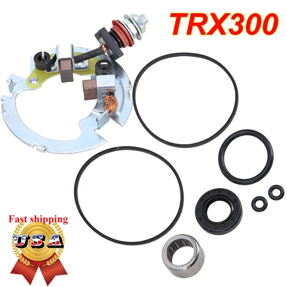Starter Brush Plate Rebuild Kit for Honda Rancher 350 TRX350FE FM TE TM (2000–2006)