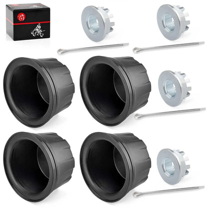 Set of 4 Wheel Center Caps & Nuts for Honda Fourtrax TRX 200 300 (1990–2000)