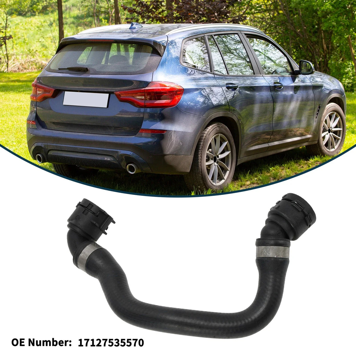 Radiator & Heater Hose for BMW X3 (2018 - 2018) Coolant Hose Black