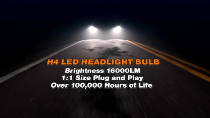 2X H4 9003 LED Headlight Bulbs for NOVSIGHT (NOVA500-N93-H4, H4 HB2 9003)