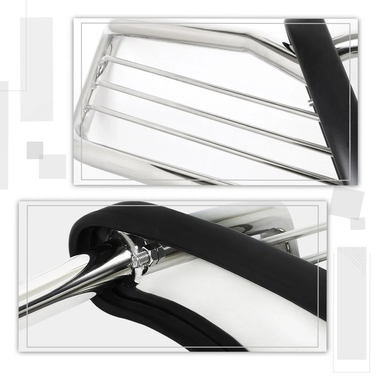 Front Bumper Brush Grille Guard Protector Chrome for Dodge Ram 1500-3500 (1994–2001)