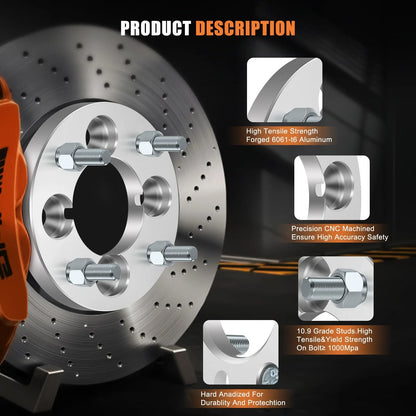 4X 15mm Wheel Spacers 4x100 to 4x114.3 12x1.5 for Toyota Corolla Acura Integra