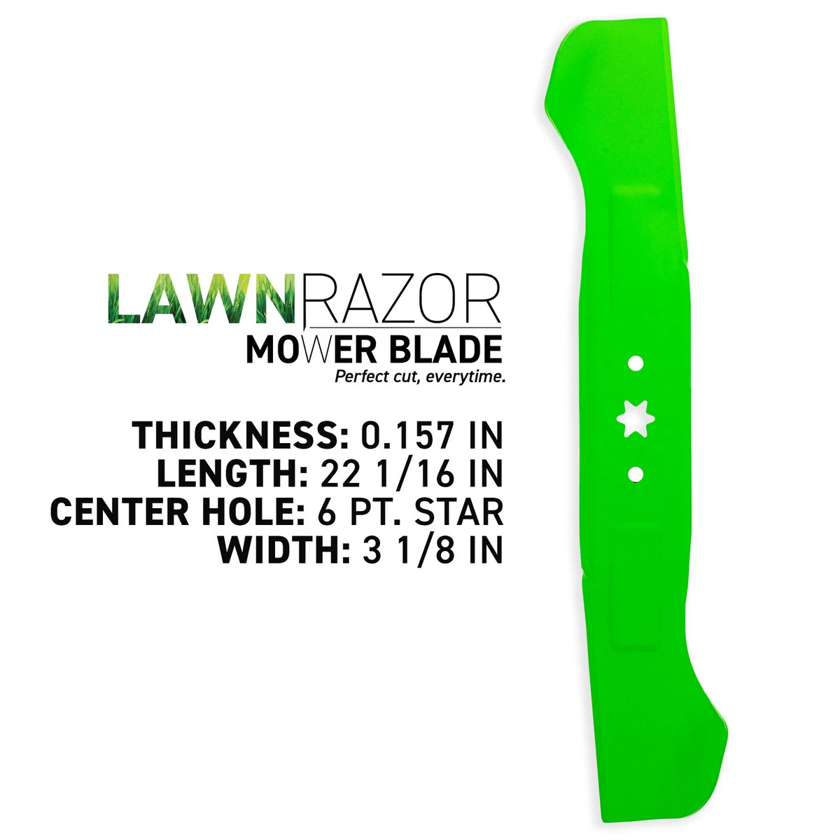 6-Pack LawnRAZOR Deck Blades for Cub Cadet LTX1042 LTX1040 i1042 ZTT42 (2010–2020)