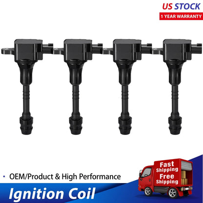 Set of 4 Ignition Coils for Nissan Sentra 1.8L (2002–2006) UF351 224486N015