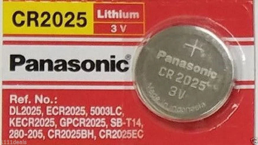 15 x Panasonic CR 2025 Lithium Coin Cell Battery Exp 2033