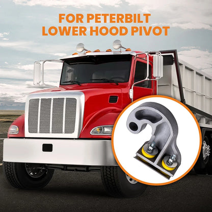Lower Hood Pivot Kit J Hinge for Peterbilt 379 378 377 (1994–2007) 13-04708R 13-04708L
