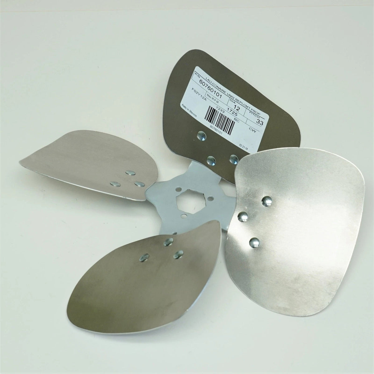 12" Fan Blade for Lau 60760101 (CW Rotation, 33 Degree Pitch, 4 Blades)