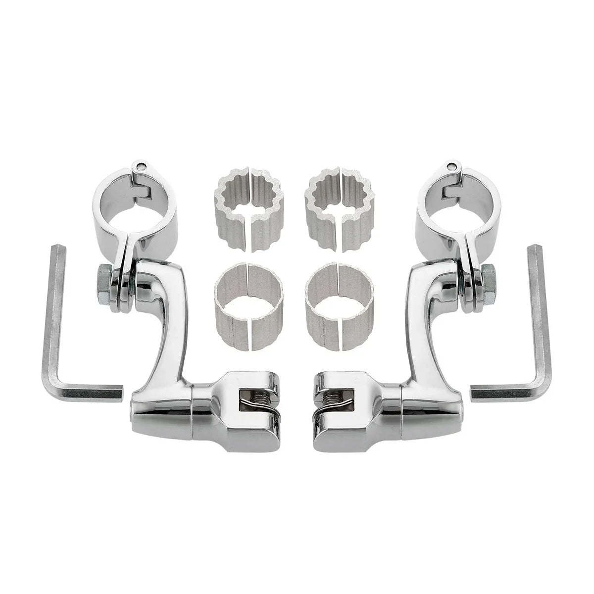 Highway Engine Guard Footpeg Mount Set of 4 for Harley Touring (22mm 25mm 32mm 35mm 1-1/4")