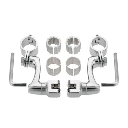 Highway Engine Guard Footpeg Mount Set of 4 for Harley Touring (22mm 25mm 32mm 35mm 1-1/4")