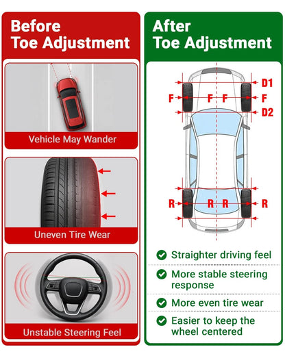 Wheel Alignment Tool for DIY Toe Adjustment