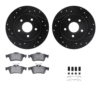 2X Brake Disc and Pad Kit Set for Ford Focus (2012–2018) WHUH1-54070