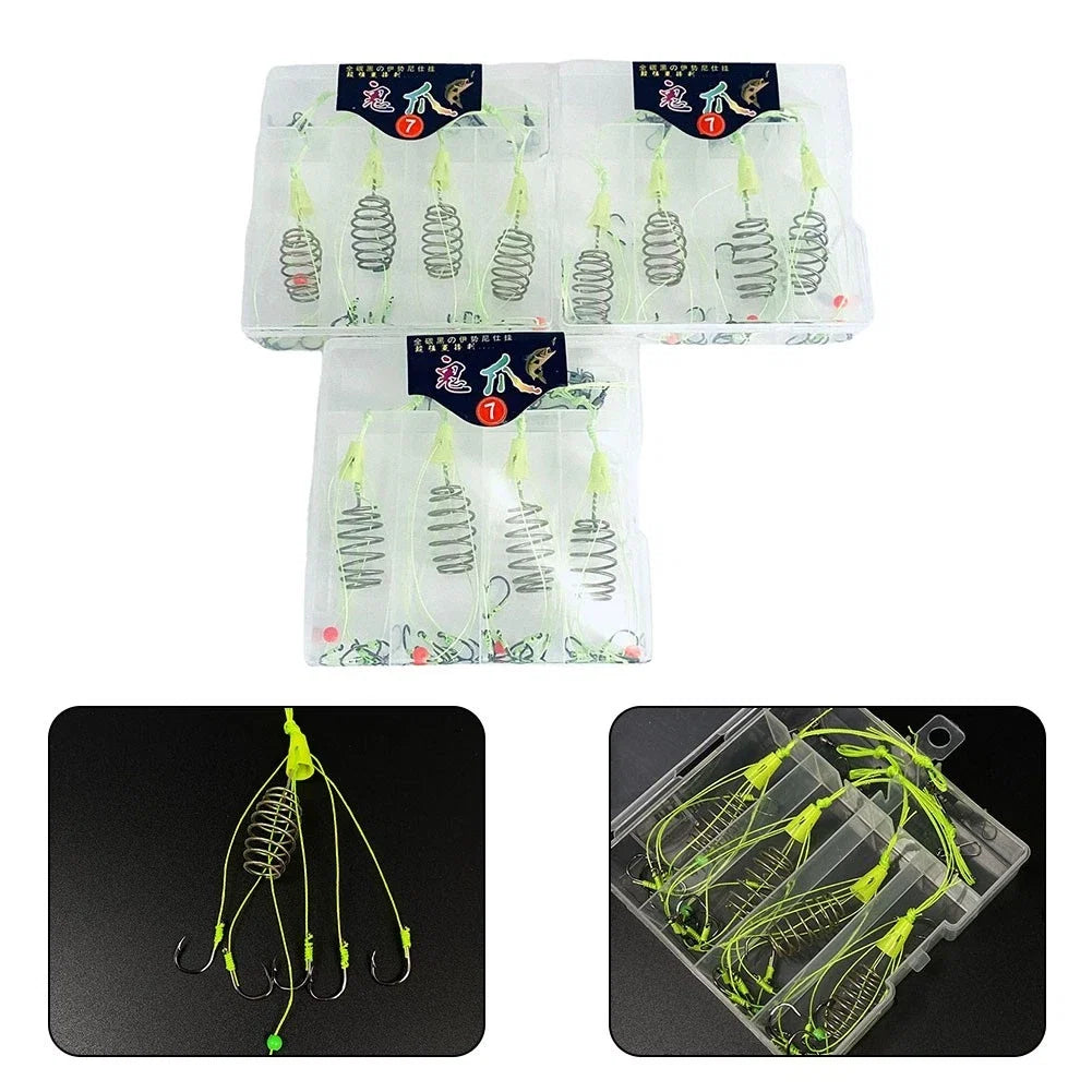 Hook Feeder Set of 7/8/9/10/11/12/13# Baits Cages Detachable Pin