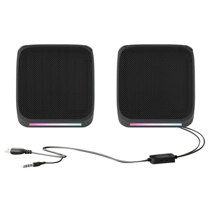 1 Pair Durable Small Desktop Speakers for Computer (No Part Numbers)