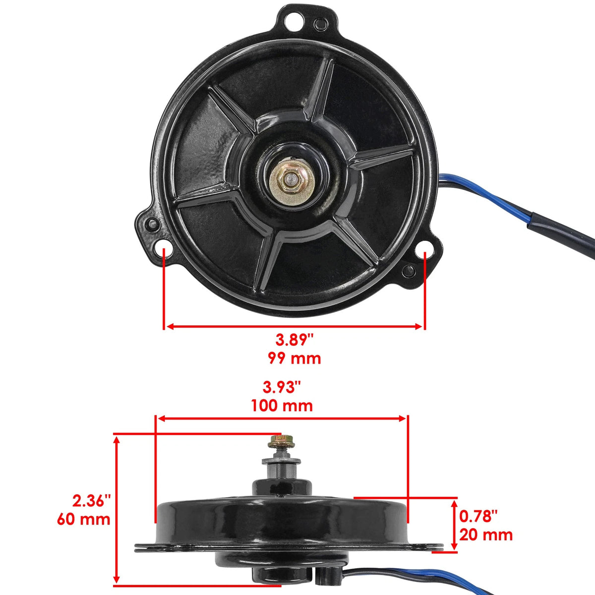 Radiator Cooling Fan Motor for Honda TRX500FA Foreman Rubicon 500 (2008–2024) - RF112 - LAR, 19030-HN2-B01, 19030-HP5-601, 19030-HR3-A21