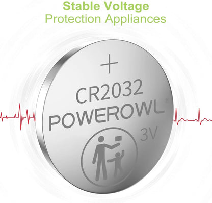 20-Pack CR2032 Battery for Various Devices (3V Lithium)
