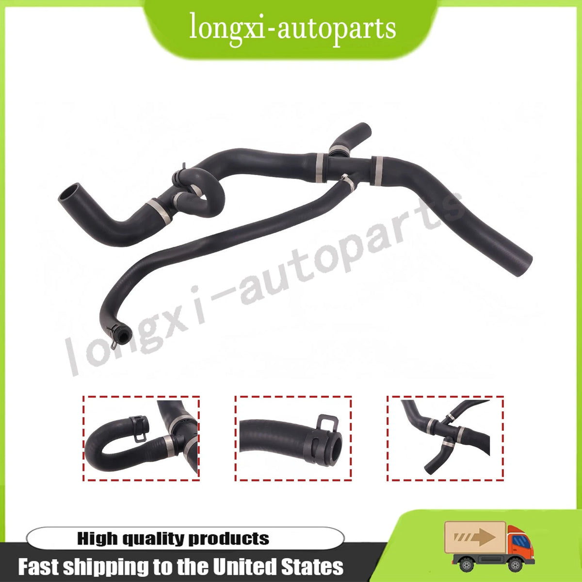 Upper Radiator Coolant Hose for Volvo C30 C70 S40 V50 (2006–2013) 30650750