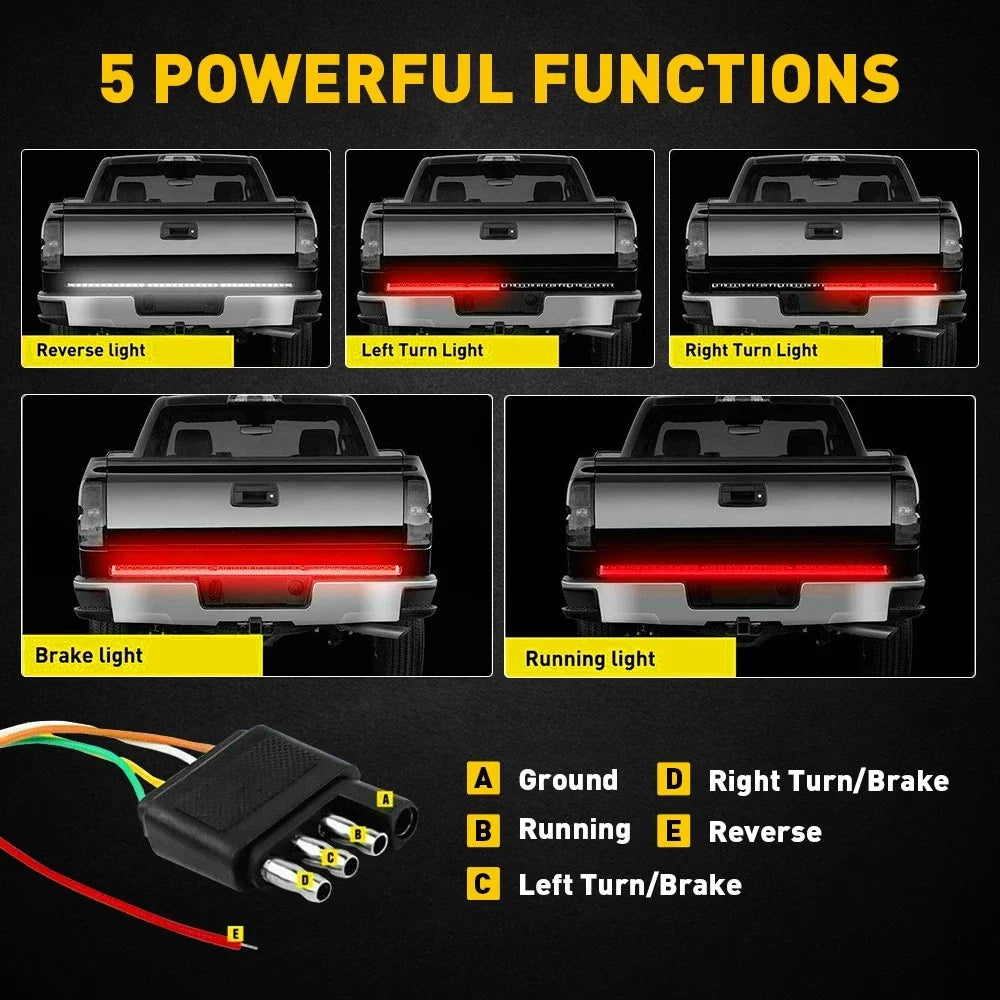 48" Tailgate Strip Sequential LED Signal Light for Truck