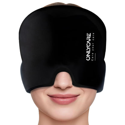 Migraine Relief Cap for Medium/Large Head Sizes (Upgraded, Black)