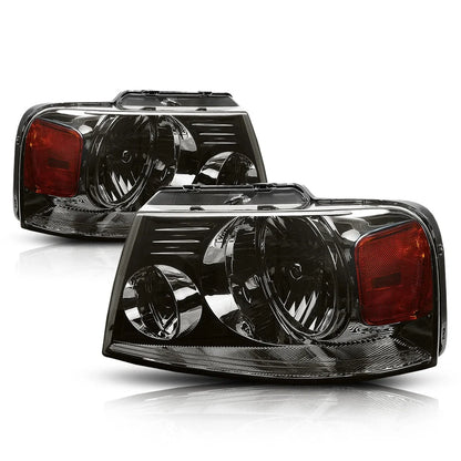 Smoked Headlight & Amber Corner Lamps for Ford F150 (2004–2008)