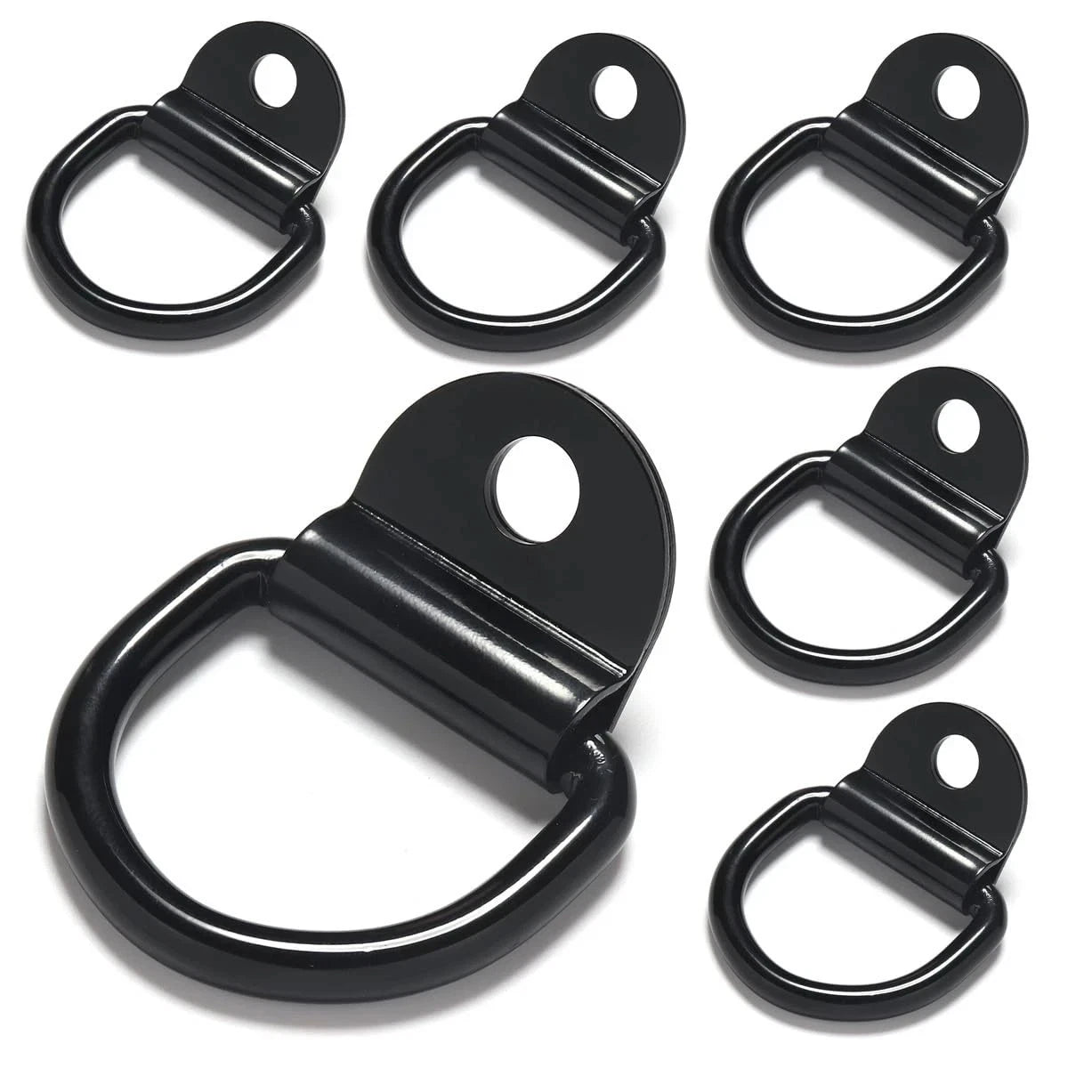 Set of 4 Heavy Duty Steel D Rings Tie Down Anchors Hooks for Trucks