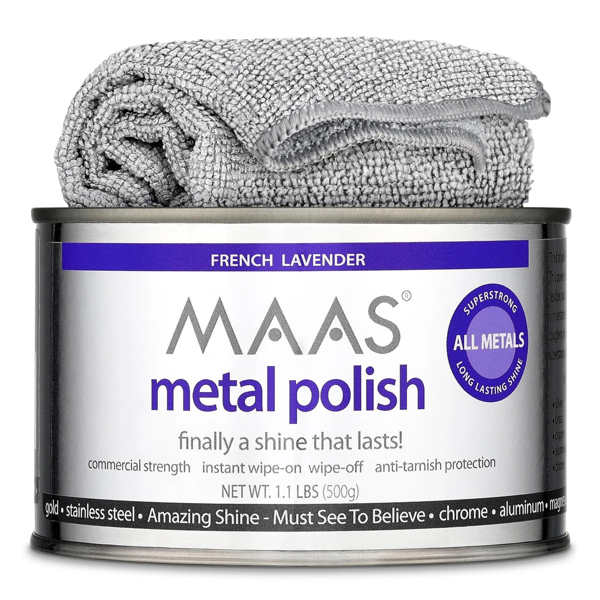 2X MAAS Metal Polish 1.1lb Can for Universal Use (No Specific Years)