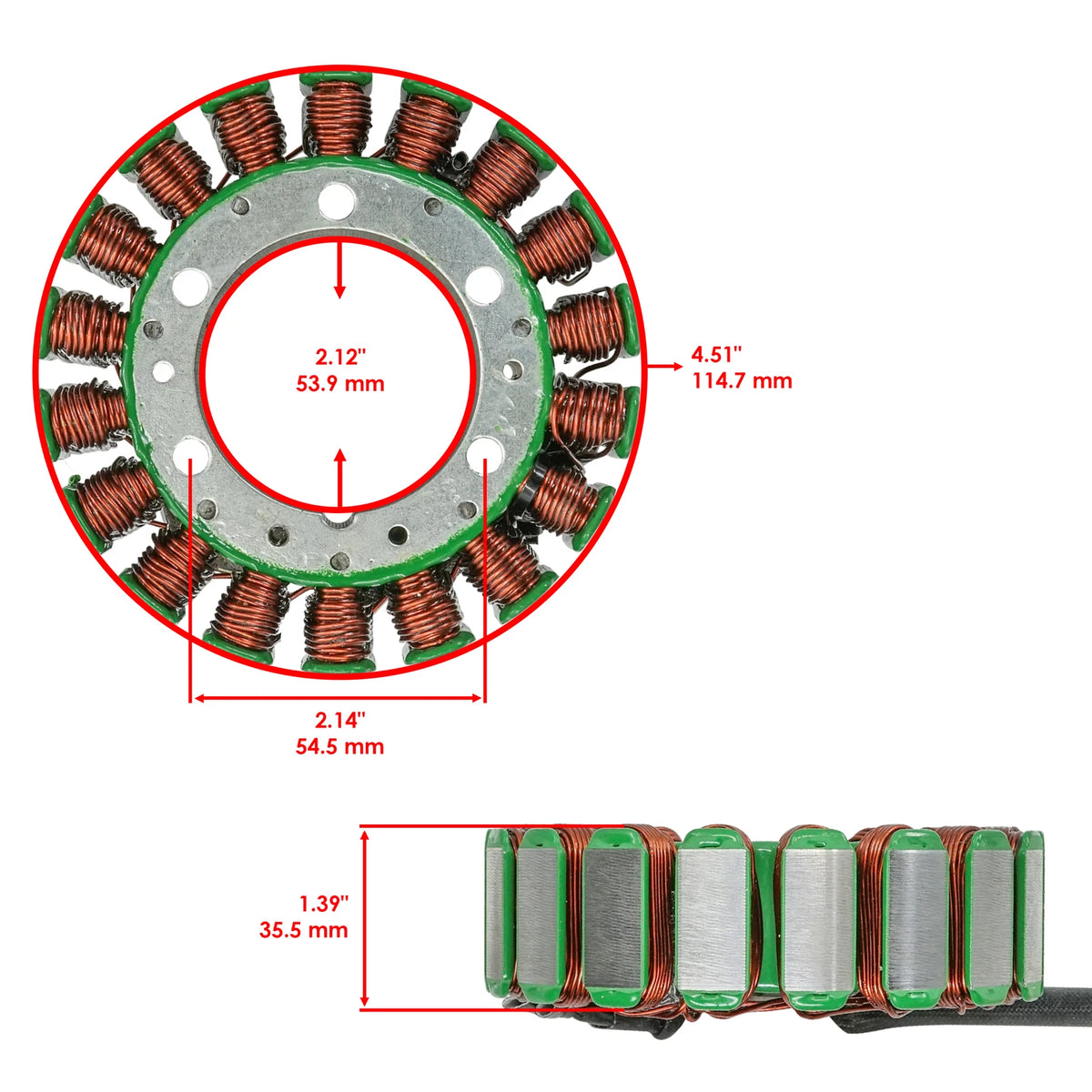 Stator for Honda VT1100C3 Shadow Aero (1998–2002) ST139 - LAR, 31120-MA1-005, 31120-MAA-005