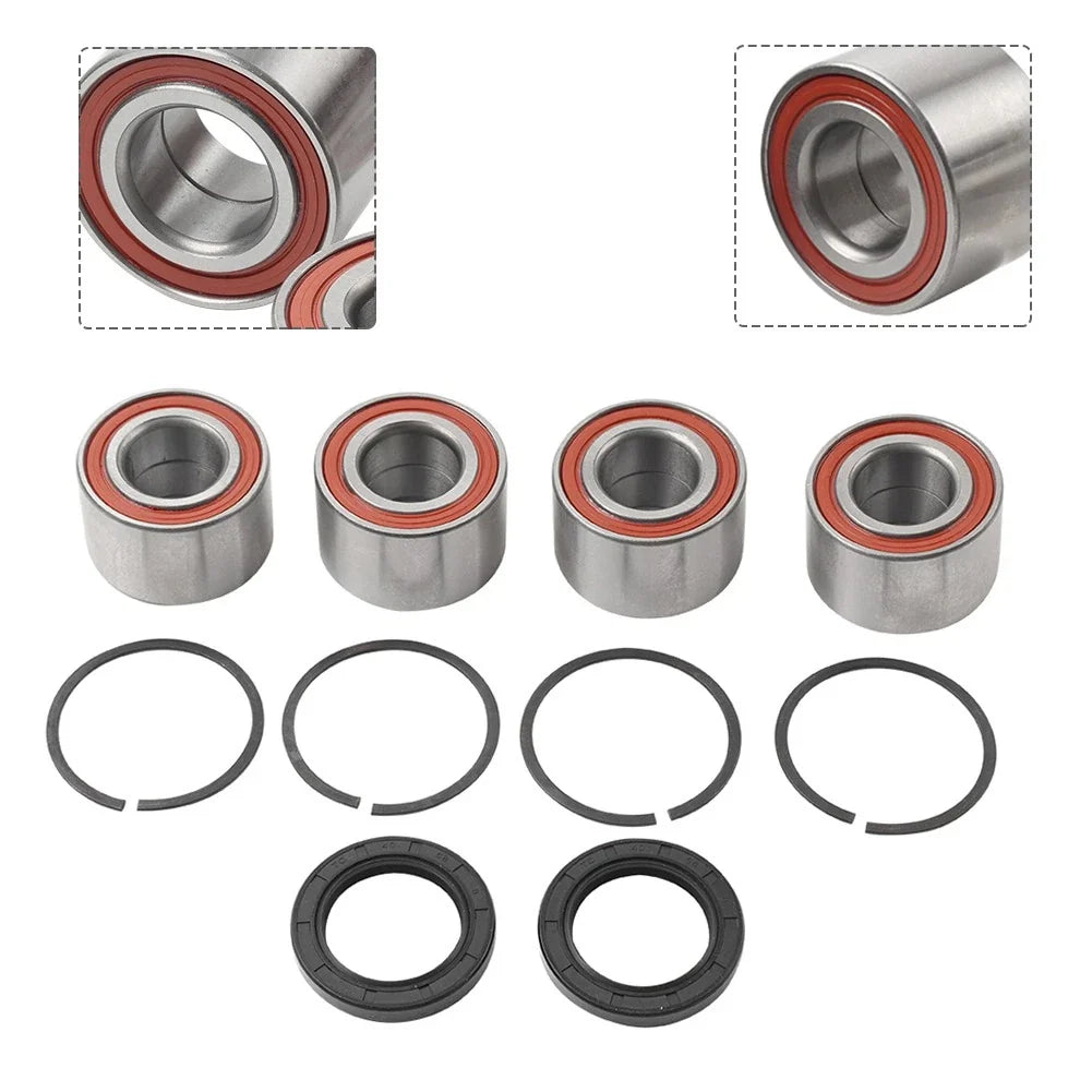 Set of 4 Front Rear Wheel Bearings & Seals Kit for Can-Am ATV (705400088, 293350118)