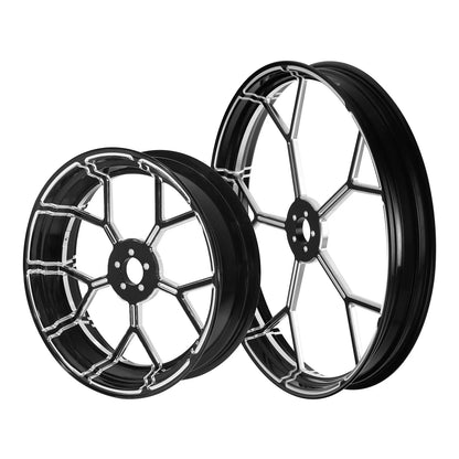 26" Front & 18" Rear Wheel Rim Hub Belt Pulley for Harley Street Glide (2009–2023)