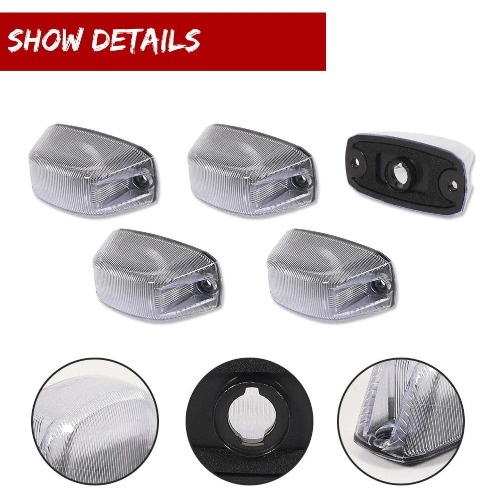 Set of 5 Rear Cab Roof Marker Running Lights for Ram ProMaster 1500 2500 3500 (2014–2023)