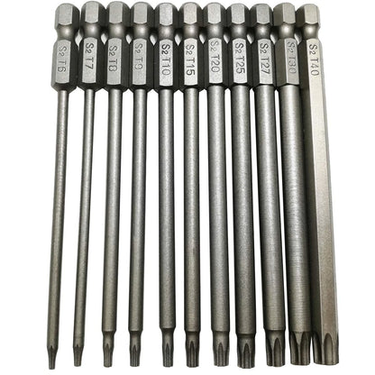 11-Piece Long Torx Security Head Screwdriver Set