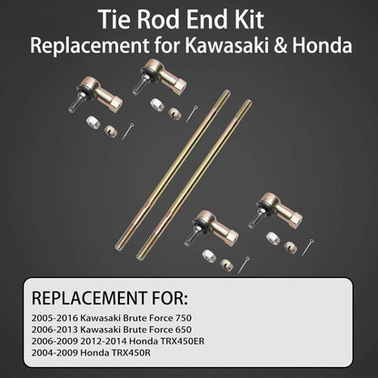 2 Tie Rod Sets for Kawasaki KVF750 Brute Force 750 4X4I (2005–2016)