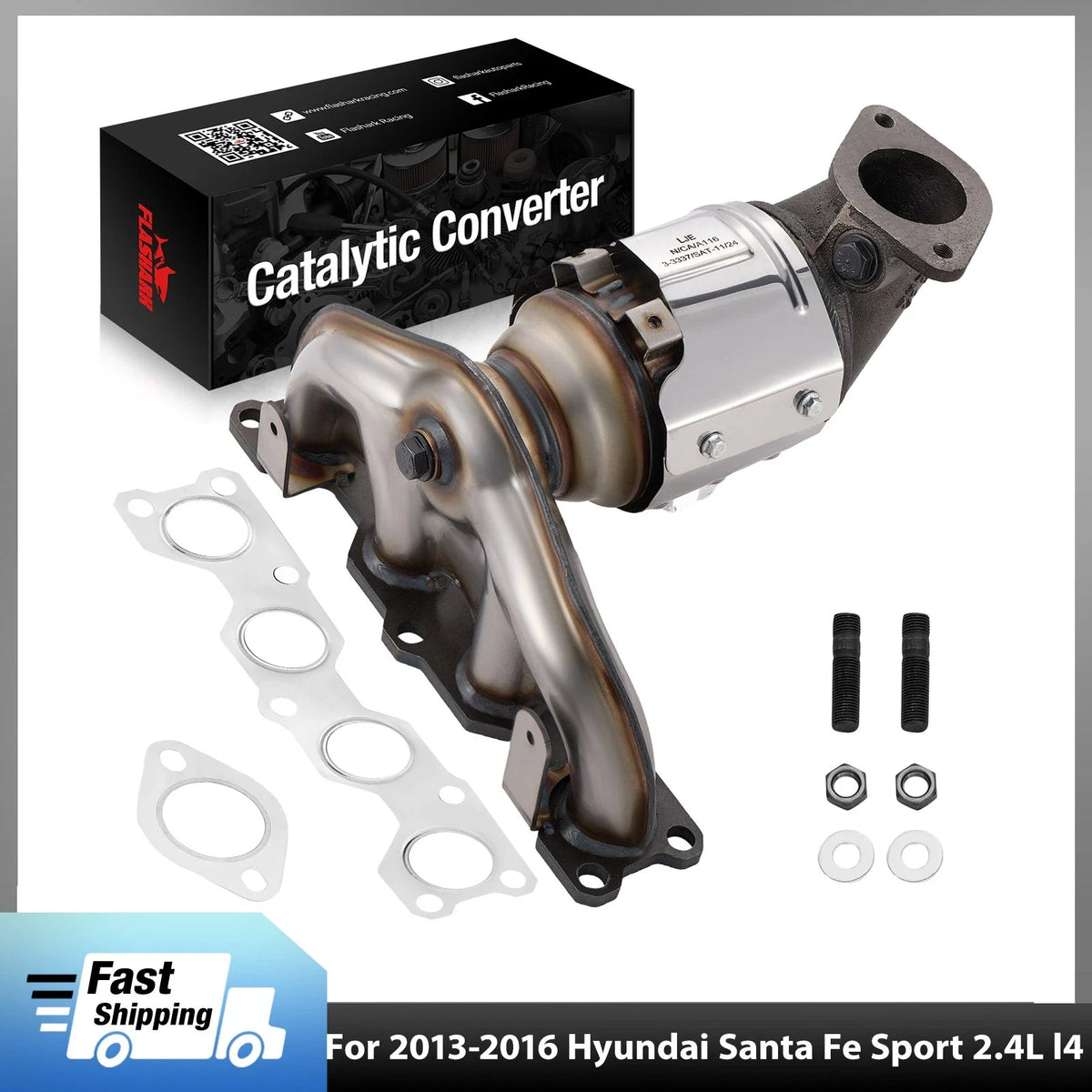 Exhaust Manifold Catalytic for Hyundai Santa Fe Sport Kia Sorento (2013–2016)