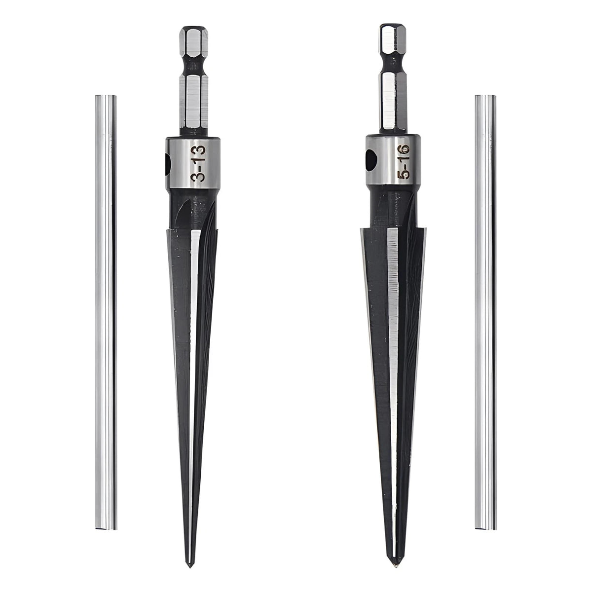 2Pcs Bridge Pin Reamer Set for Guitar T Handle Taper Reamer