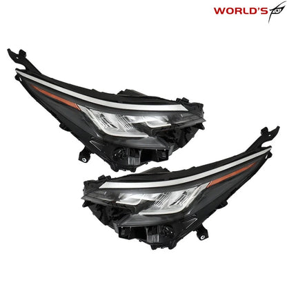 Set of 2 LED Headlights for Toyota Sienna (2021–2022) Chrome Bezel