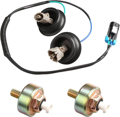 2X Knock Sensor with Wiring Harness Kit for Chevy Silverado 1500