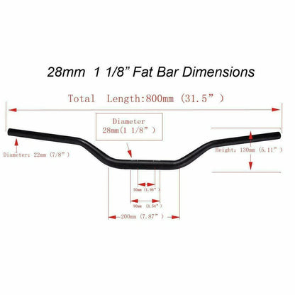 1 1/8" Handlebar Fat Bar for KTM Honda Yamaha Kawasaki (Supermoto, Enduro)