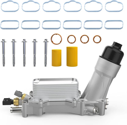 926-959 Aluminum Engine Oil Cooler Filter Housing Adapter for Dodge Jeep (2011–2023) - 68105583AB